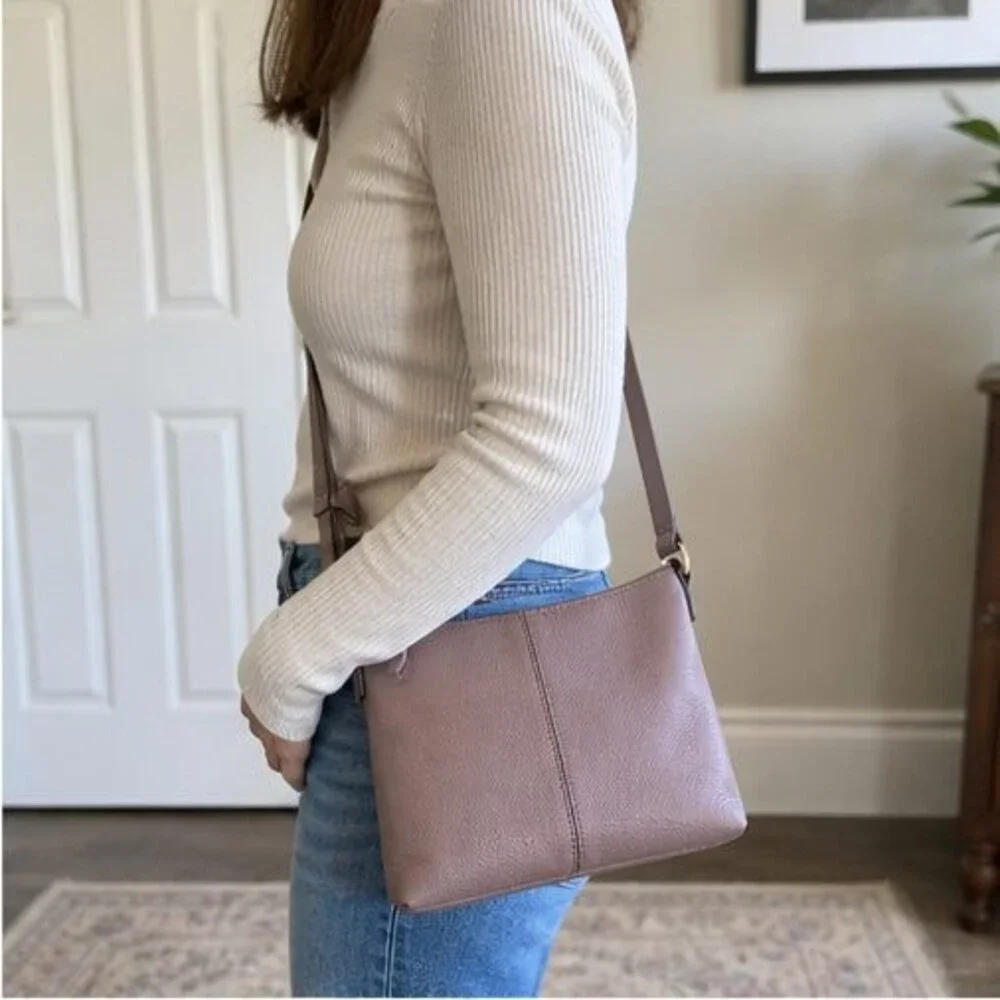 Burgundy Quilted Crossbody Bag